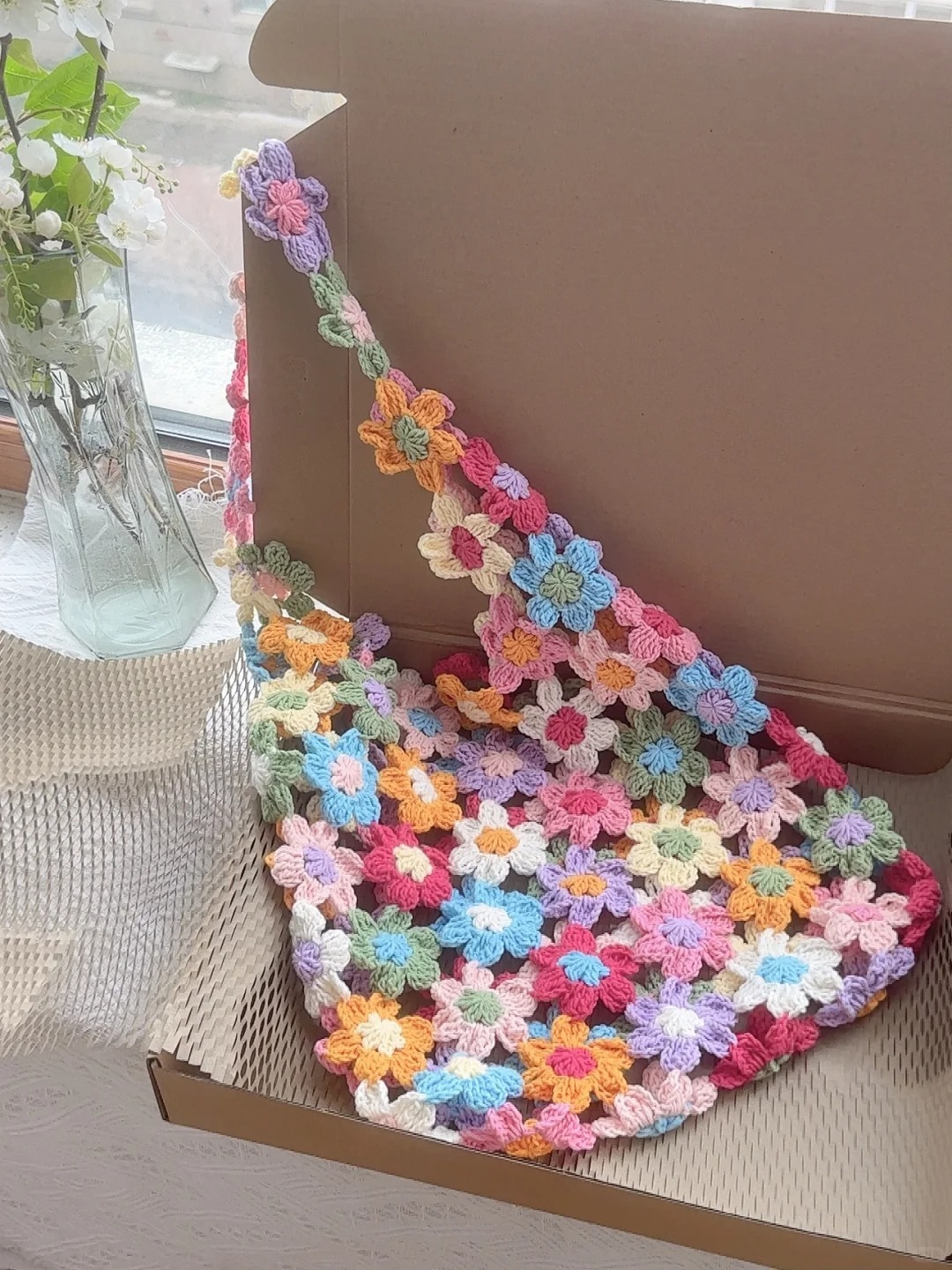 Flowers Crochet Bag, Tote Bag, Crocheting Pattern, Gift for Family, Girlfriend, Best Friend
