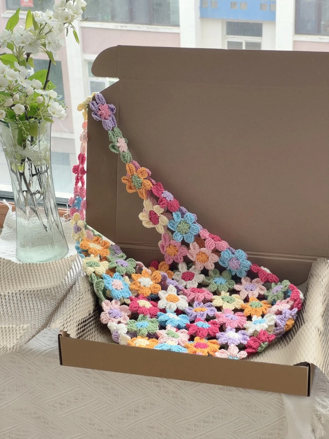 Flowers Crochet Bag, Tote Bag, Crocheting Pattern, Gift for Family, Girlfriend, Best Friend