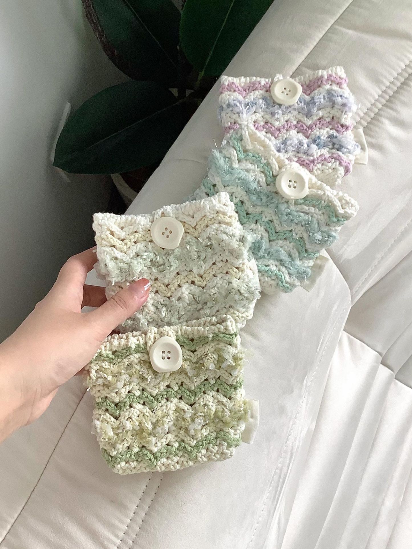 Hand mixed thread Bobo Bag DIY Material Bag Woven Handmade Bag Crocheted Original Contrast Color One Shoulder Crossbody-HOOKSTH