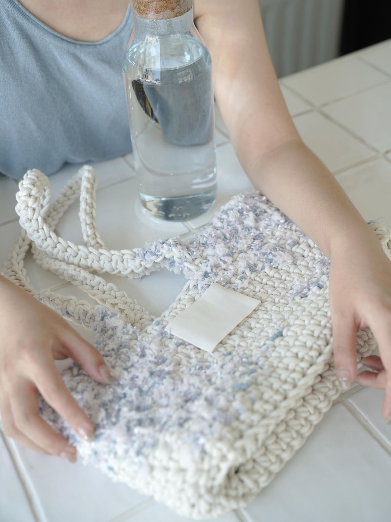 Hand-mixed thread climbing wall series bag DIY material package One shoulder crocheted handmade gift Girlfriend Girlfriend Original-HOOKSTH