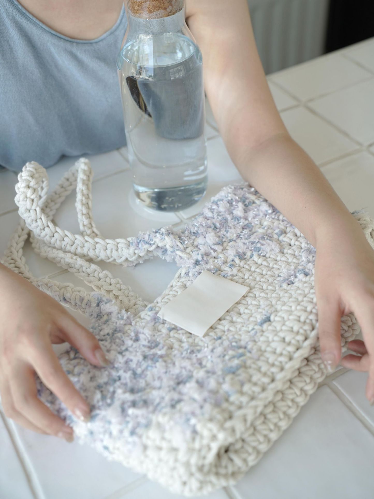 Hand-mixed thread climbing wall series bag DIY material package One shoulder crocheted handmade gift Girlfriend Girlfriend Original-HOOKSTH