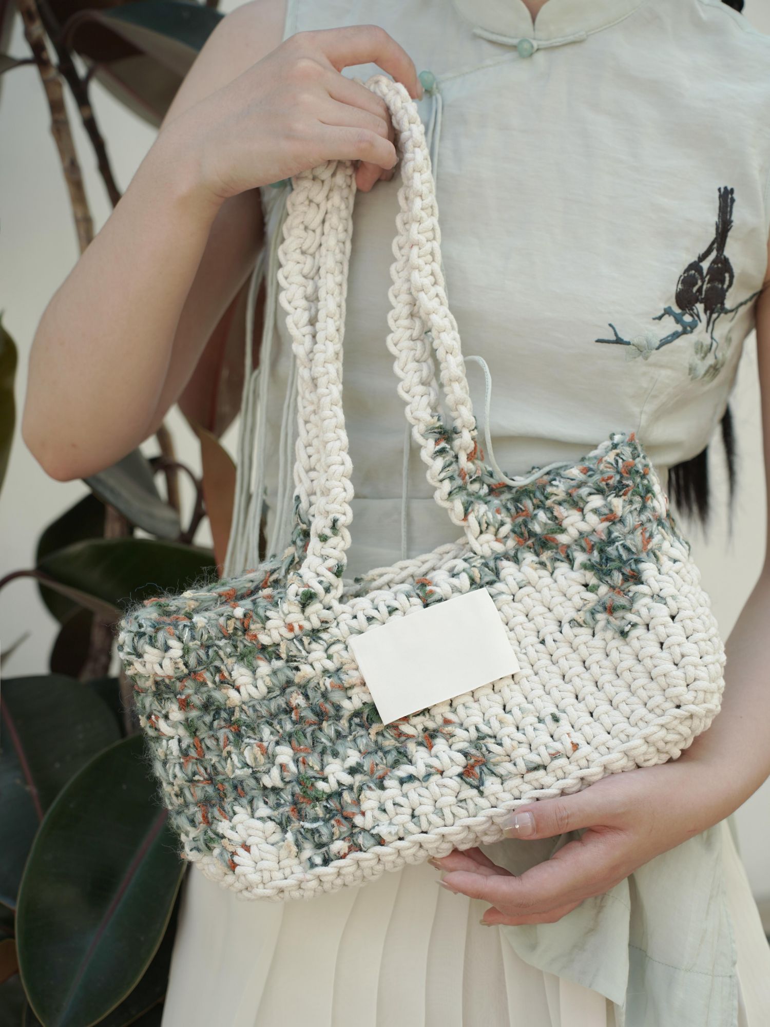 Hand-mixed thread climbing wall series bag DIY material package One shoulder crocheted handmade gift Girlfriend Girlfriend Original-HOOKSTH