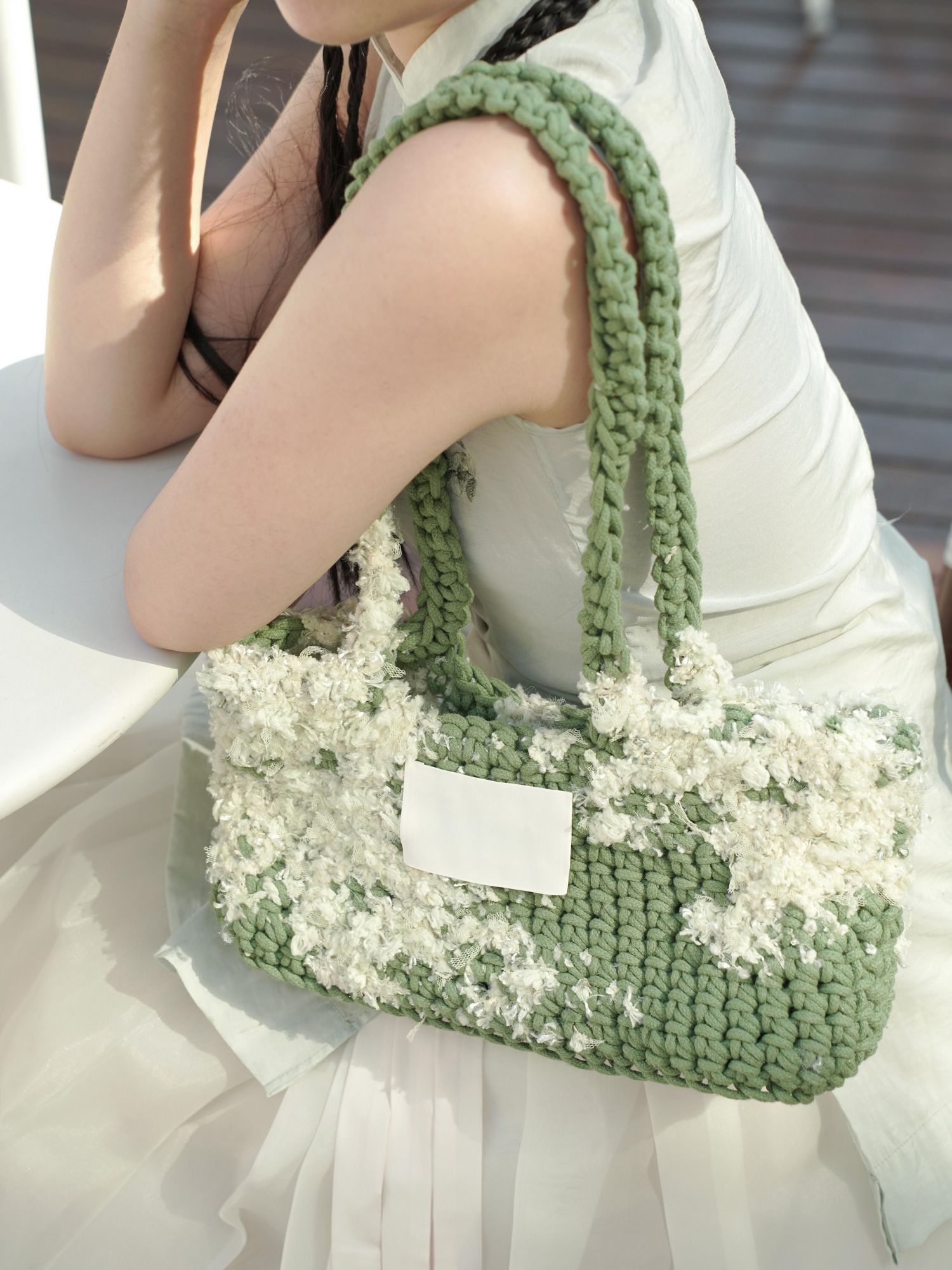 Hand-mixed thread climbing wall series bag DIY material package One shoulder crocheted handmade gift Girlfriend Girlfriend Original-HOOKSTH