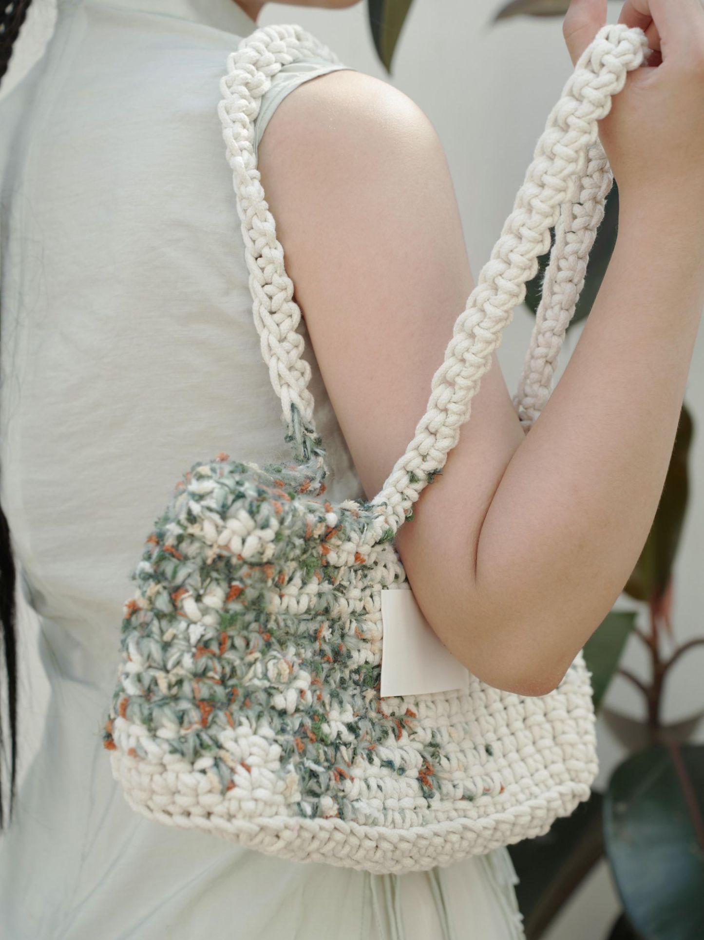 Hand-mixed thread climbing wall series bag DIY material package One shoulder crocheted handmade gift Girlfriend Girlfriend Original-HOOKSTH