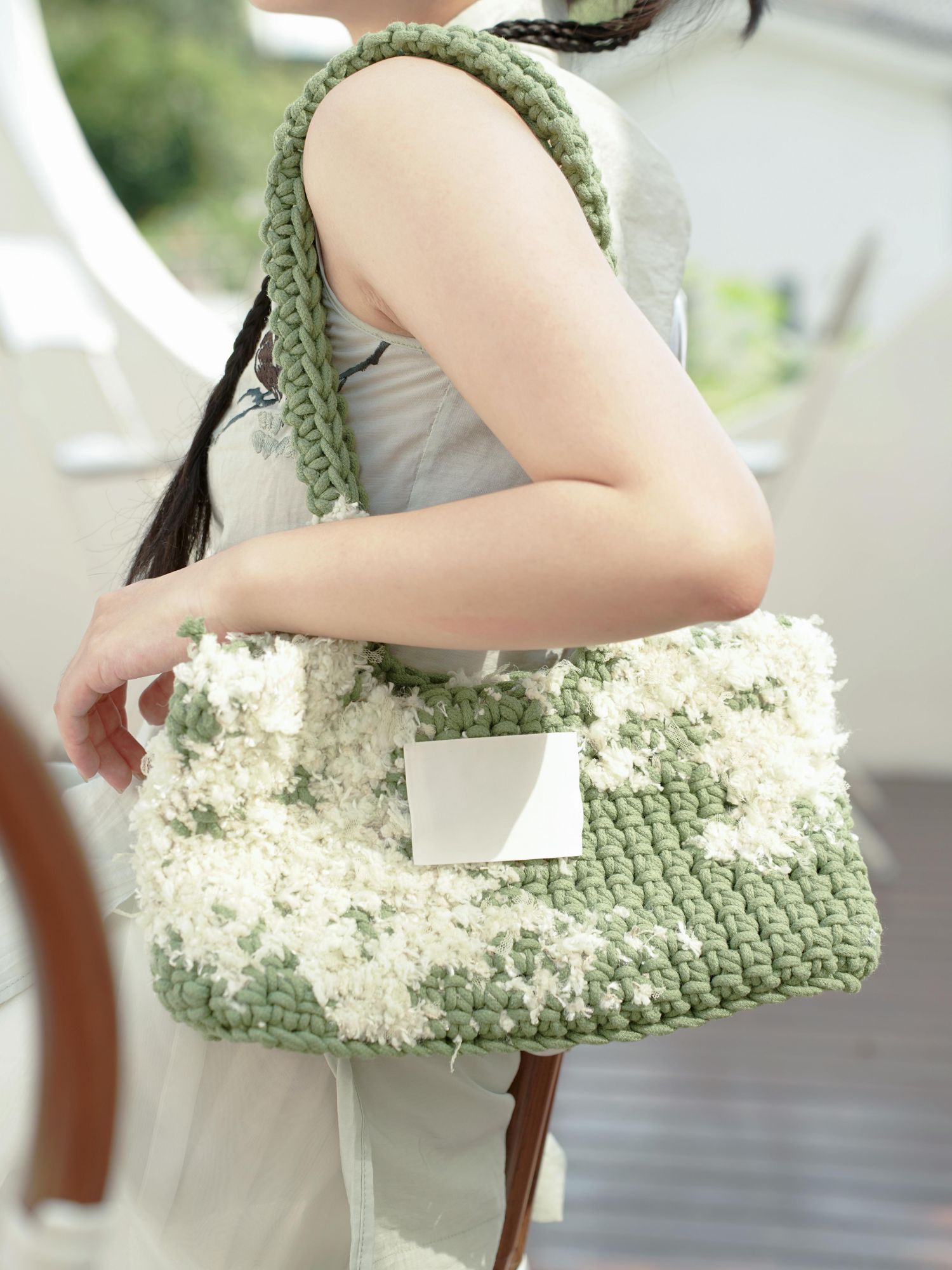 Hand-mixed thread climbing wall series bag DIY material package One shoulder crocheted handmade gift Girlfriend Girlfriend Original-HOOKSTH