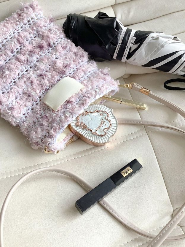 Hand mixed thread Ribbon Mobile Phone Crossbody Bag DIY Material Bag Crocheted Handmade Gift Original Valentine's Day Girlfriend Birthday-HOOKSTH