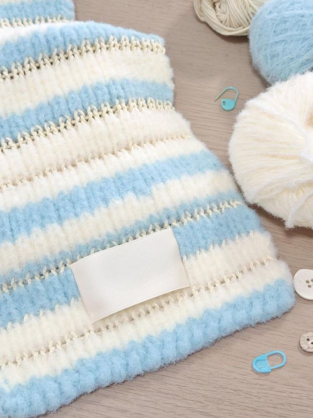 Marshmallow mix color scarf DIY material package woven handmade gift original contrasting color couple autumn and winter Christmas Valentine's Day New Year-HOOKSTH