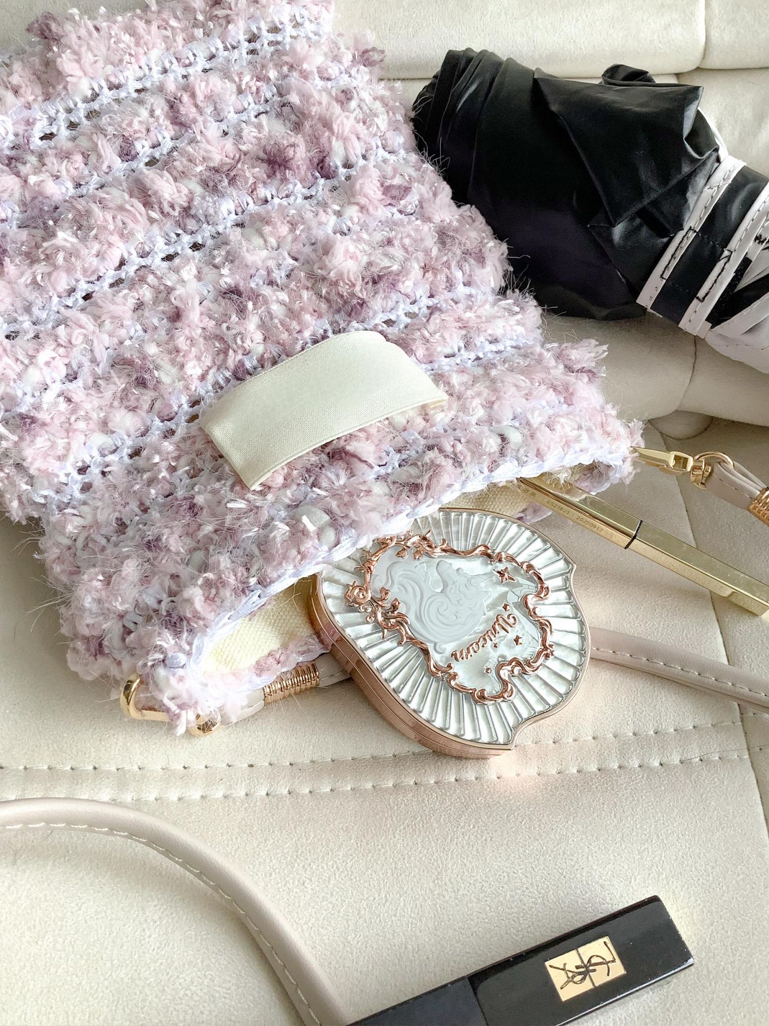 Hand mixed thread Ribbon Mobile Phone Crossbody Bag DIY Material Bag Crocheted Handmade Gift Original Valentine's Day Girlfriend Birthday-HOOKSTH