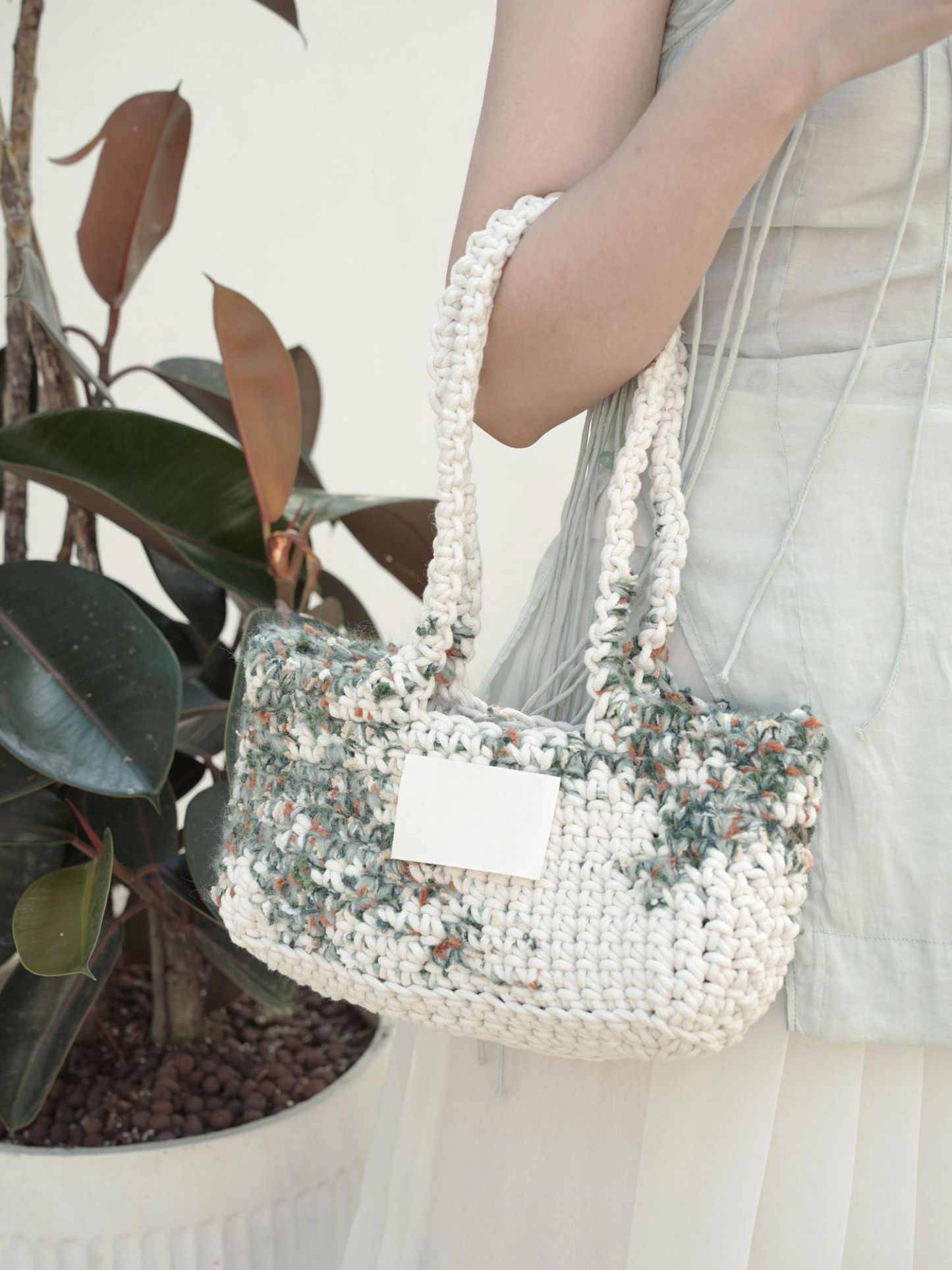 Hand-mixed thread climbing wall series bag DIY material package One shoulder crocheted handmade gift Girlfriend Girlfriend Original-HOOKSTH