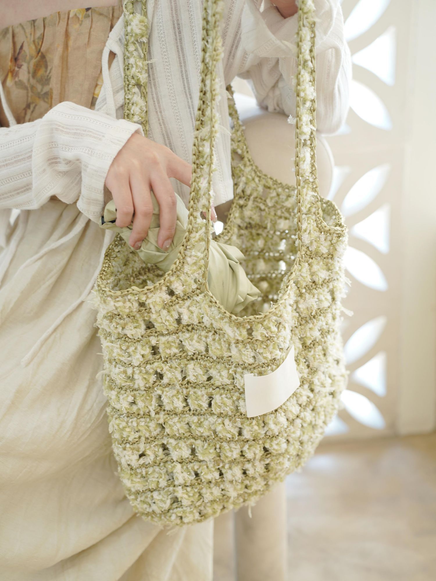 Hand Mixed Waffle Ribbon Bag DIY Material Bag Handwoven Gift Birthday Girlfriend Valentine's Day Girlfriend Gift-HOOKSTH