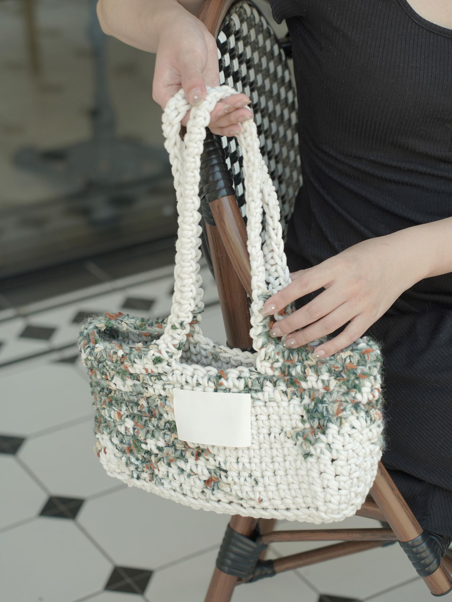 Hand-mixed thread climbing wall series bag DIY material package One shoulder crocheted handmade gift Girlfriend Girlfriend Original-HOOKSTH