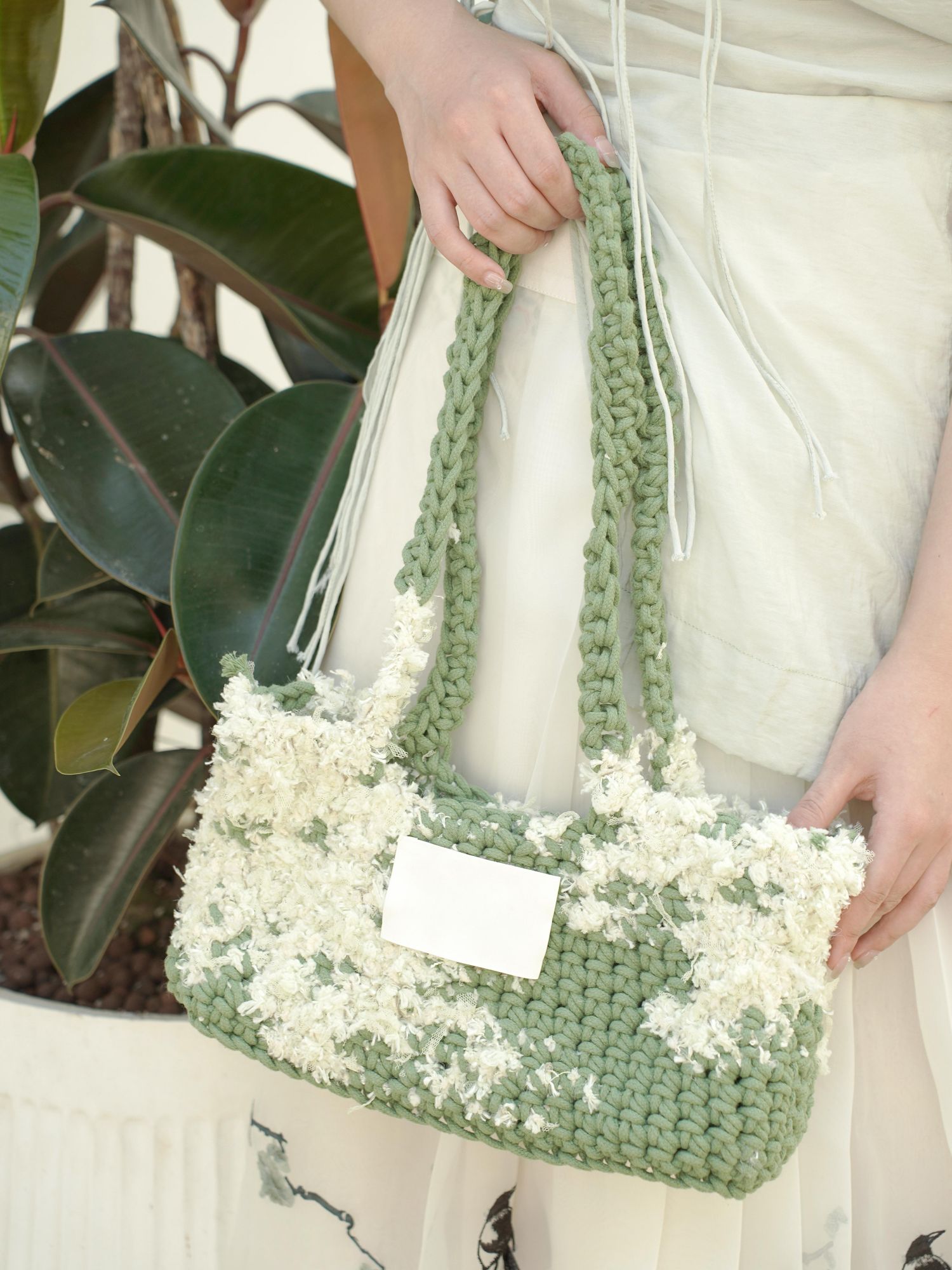 Hand-mixed thread climbing wall series bag DIY material package One shoulder crocheted handmade gift Girlfriend Girlfriend Original-HOOKSTH