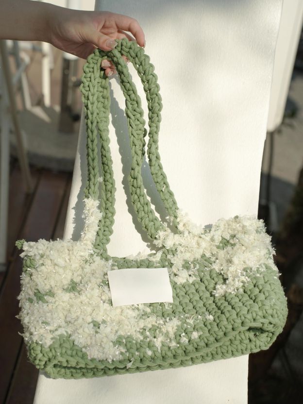 Hand-mixed thread climbing wall series bag DIY material package One shoulder crocheted handmade gift Girlfriend Girlfriend Original-HOOKSTH