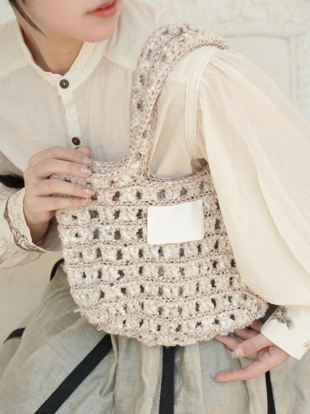 Hand Mixed Waffle Ribbon Bag DIY Material Bag Handwoven Gift Birthday Girlfriend Valentine's Day Girlfriend Gift-HOOKSTH