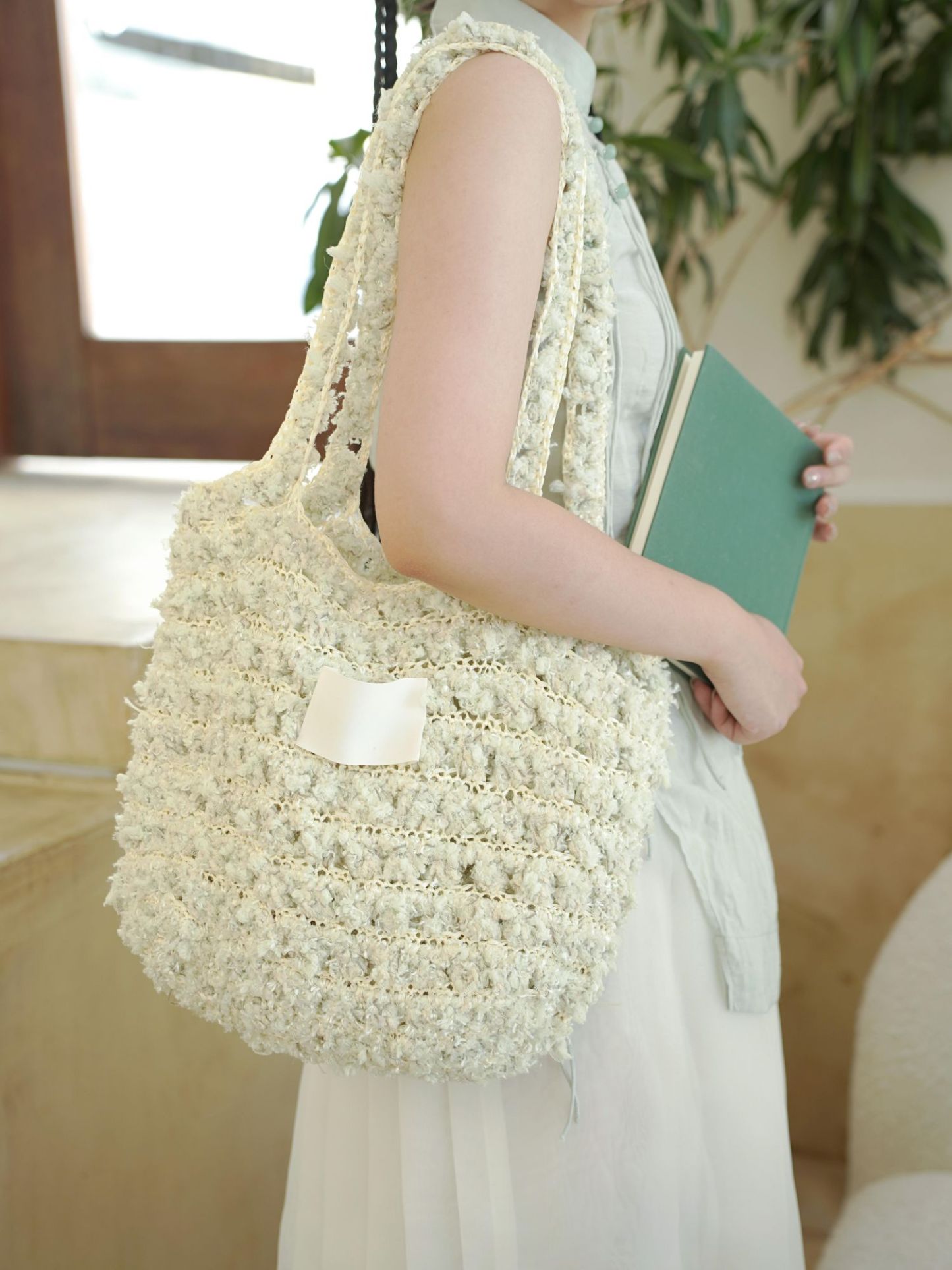 Hand Mixed Waffle Ribbon Bag DIY Material Bag Handwoven Gift Birthday Girlfriend Valentine's Day Girlfriend Gift-HOOKSTH