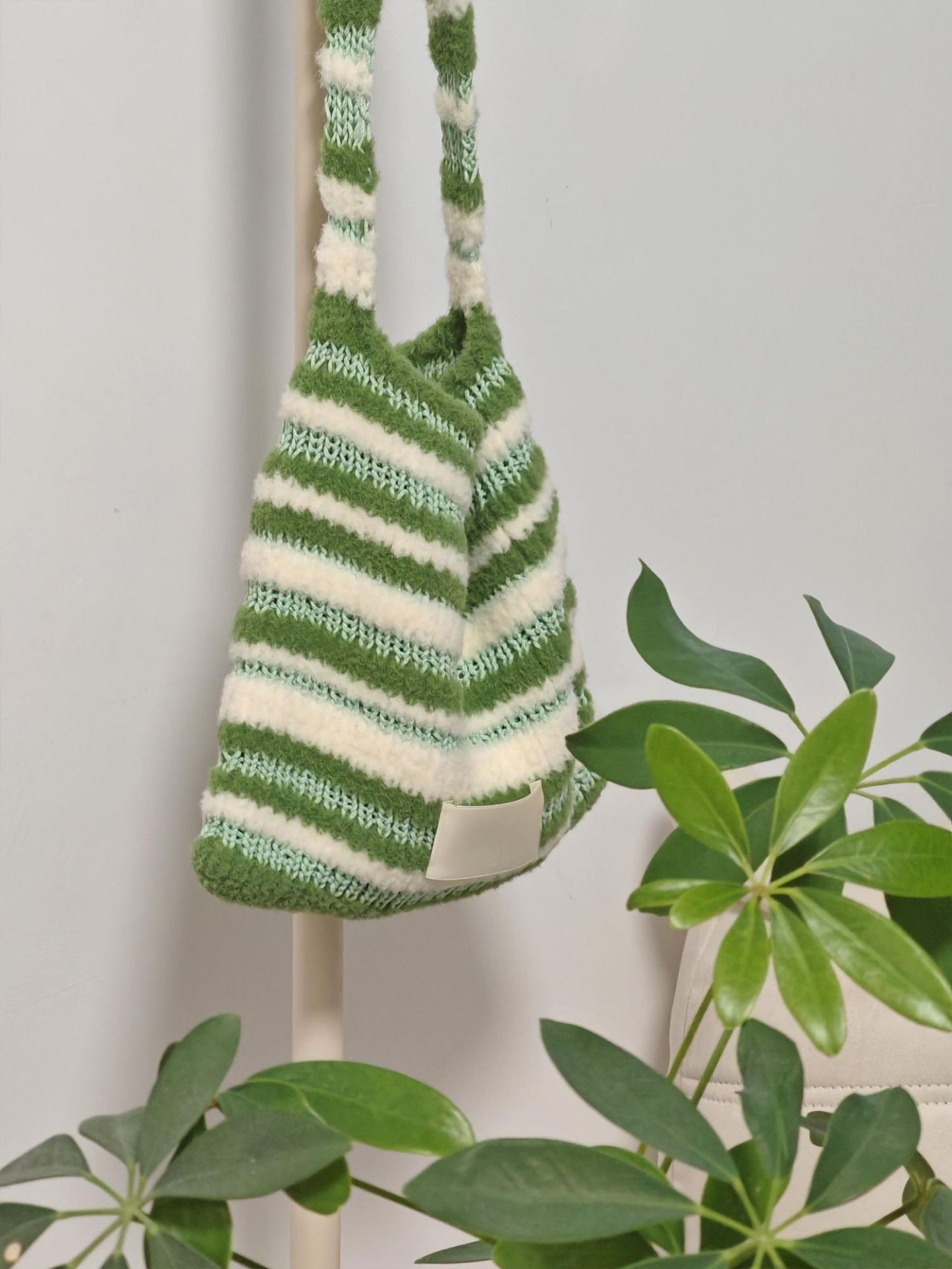 Marshmallow mix color bag DIY material bag shoulder crossbody soft hand-woven autumn and winter gifts original-HOOKSTH