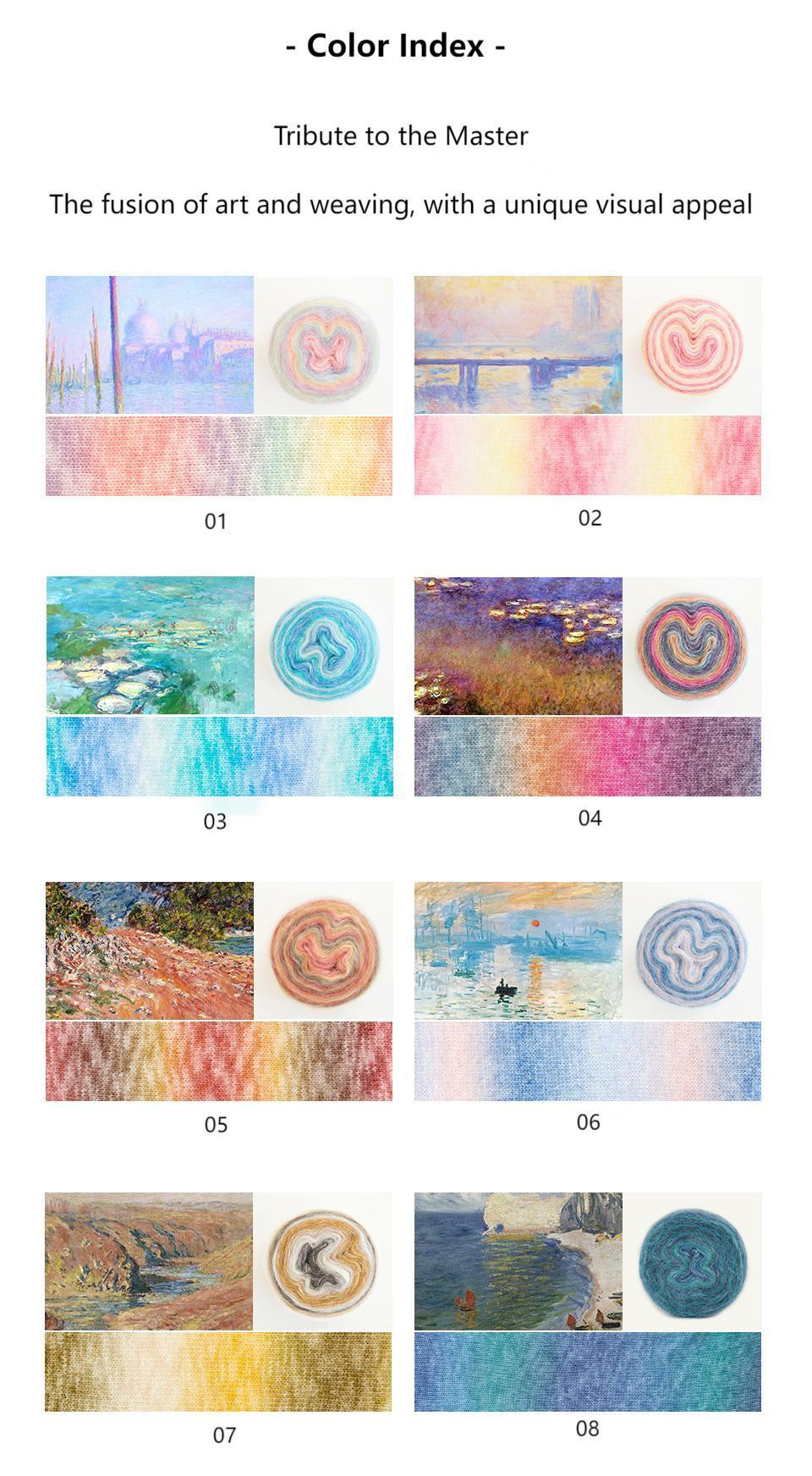 Impression sunrise wool cotton yarn hand-woven gift crochet rod hat scarf sweater handmade gift diy clothes bag-HOOKSTH