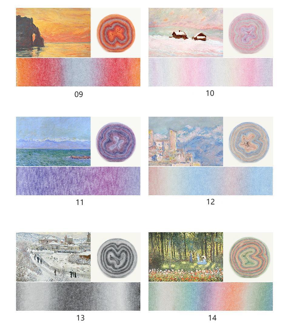 Impression sunrise wool cotton yarn hand-woven gift crochet rod hat scarf sweater handmade gift diy clothes bag-HOOKSTH