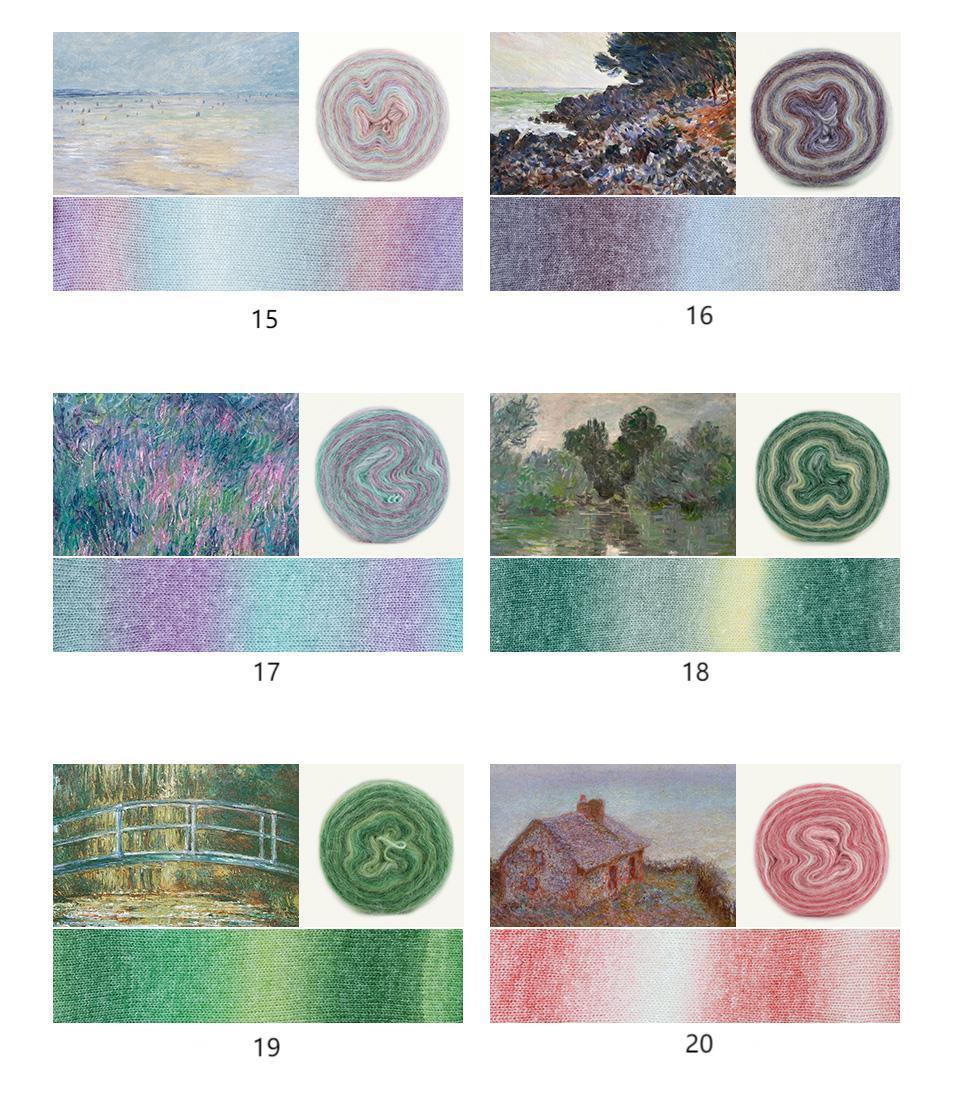 Impression sunrise wool cotton yarn hand-woven gift crochet rod hat scarf sweater handmade gift diy clothes bag-HOOKSTH