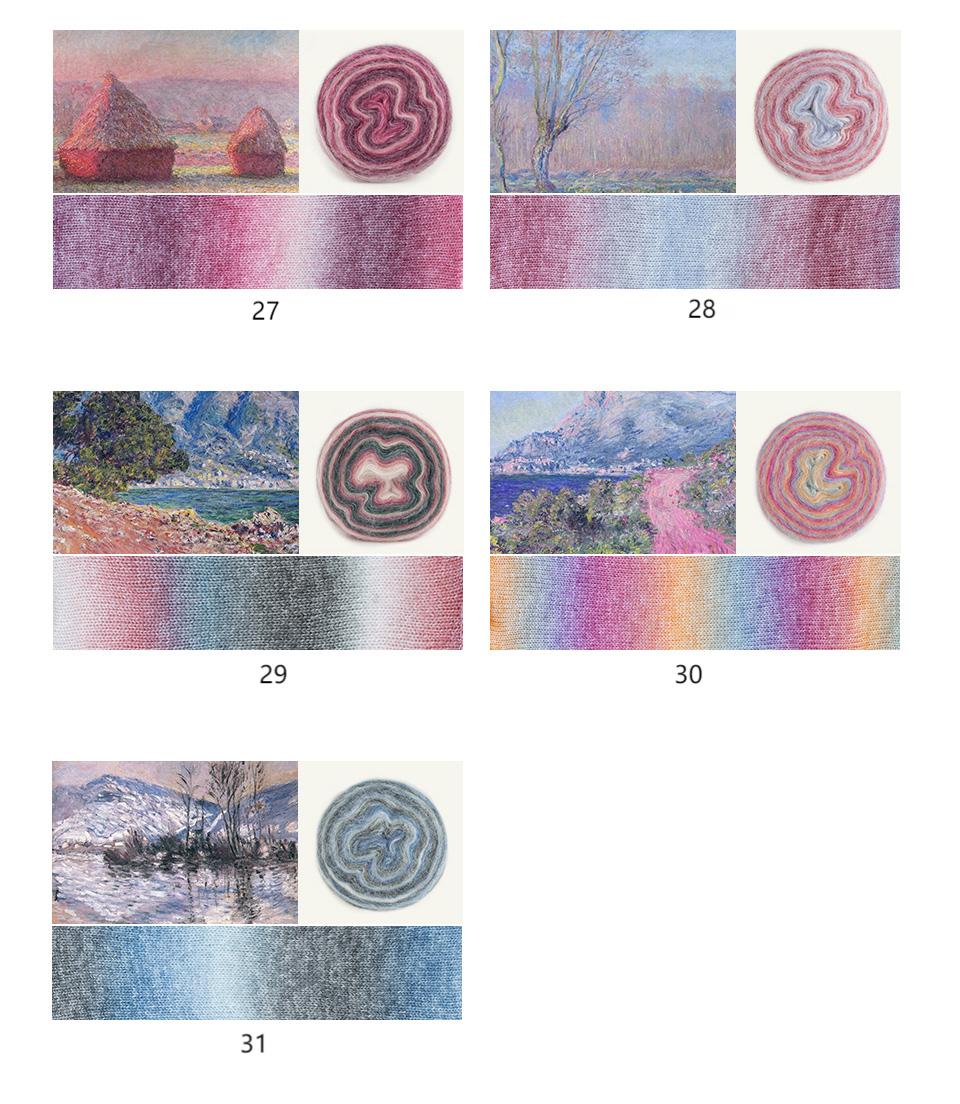 Impression sunrise wool cotton yarn hand-woven gift crochet rod hat scarf sweater handmade gift diy clothes bag-HOOKSTH