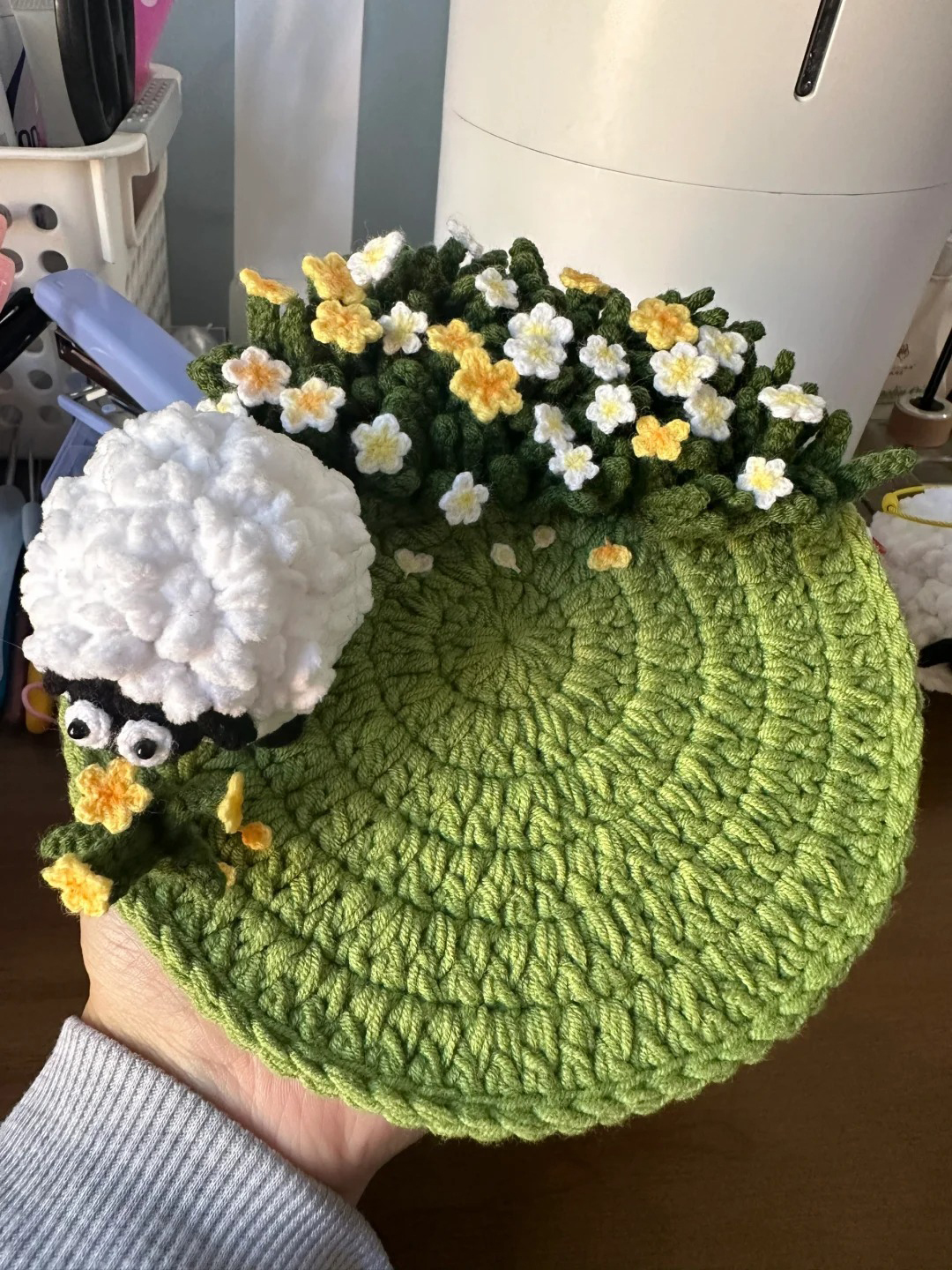 Shaun the Sheep | Handmade Crochet Coaster