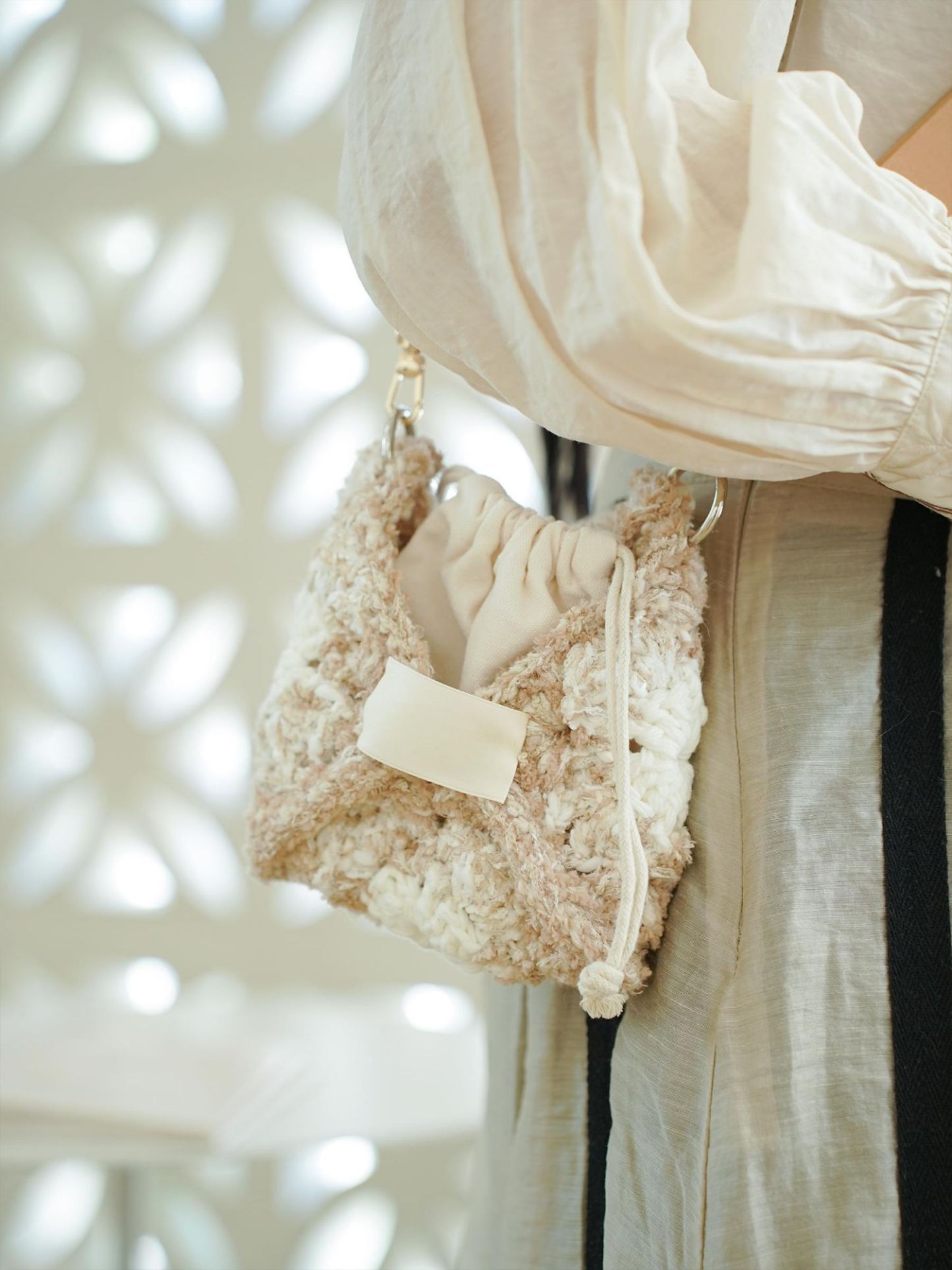 Hand Mixed Thread Square Bag DIY Material Pack Hand Knitted Crocheted Birthday Valentine's Day Gift Original-HOOKSTH