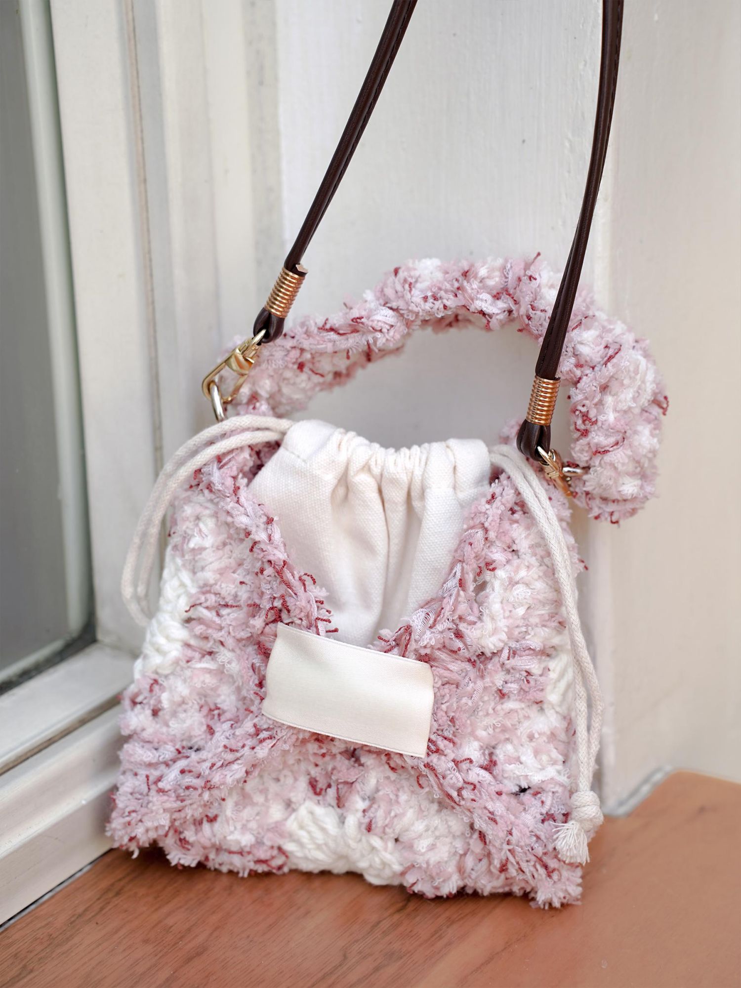 Hand Mixed Thread Square Bag DIY Material Pack Hand Knitted Crocheted Birthday Valentine's Day Gift Original-HOOKSTH