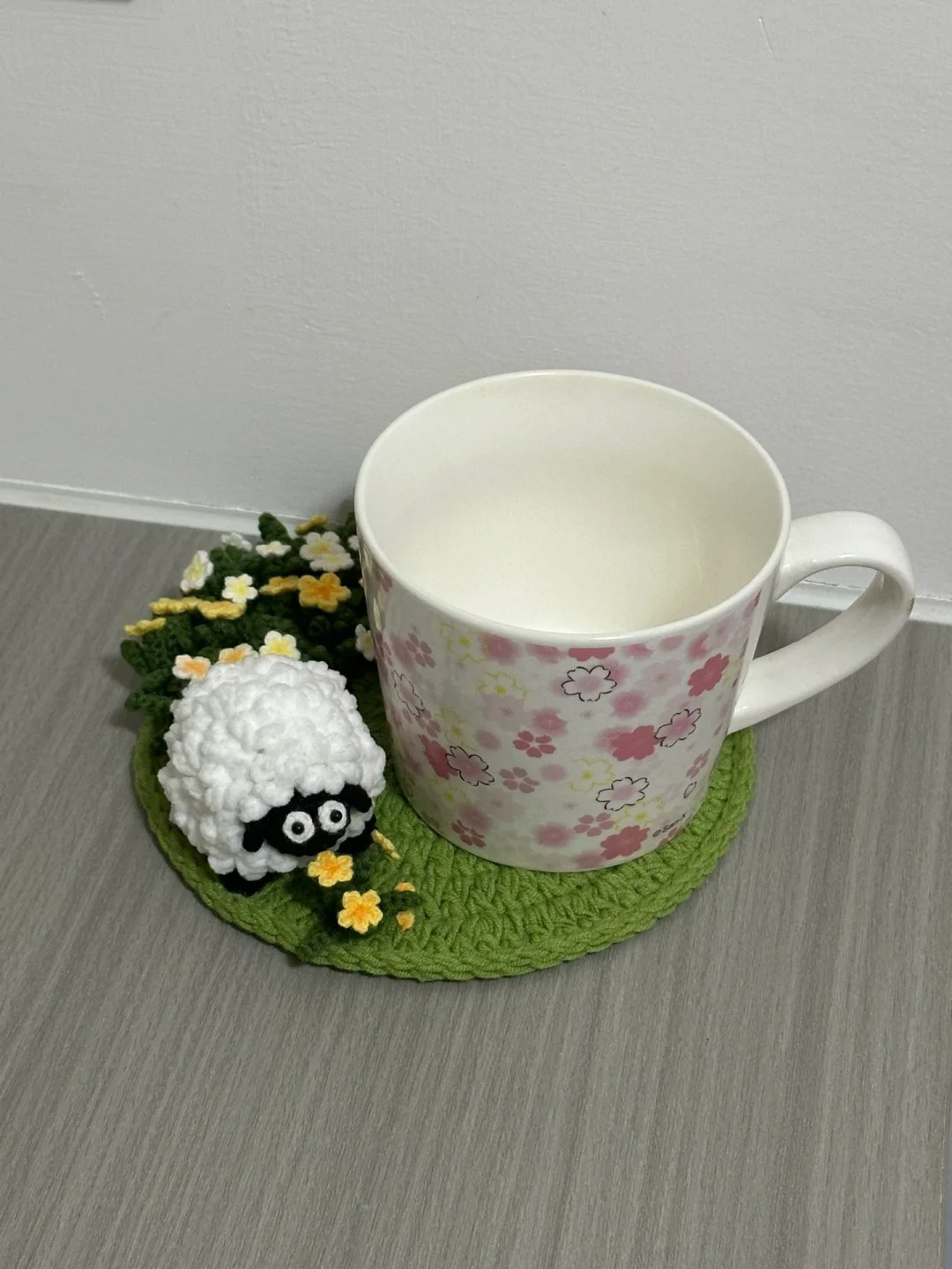 Shaun the Sheep | Handmade Crochet Coaster