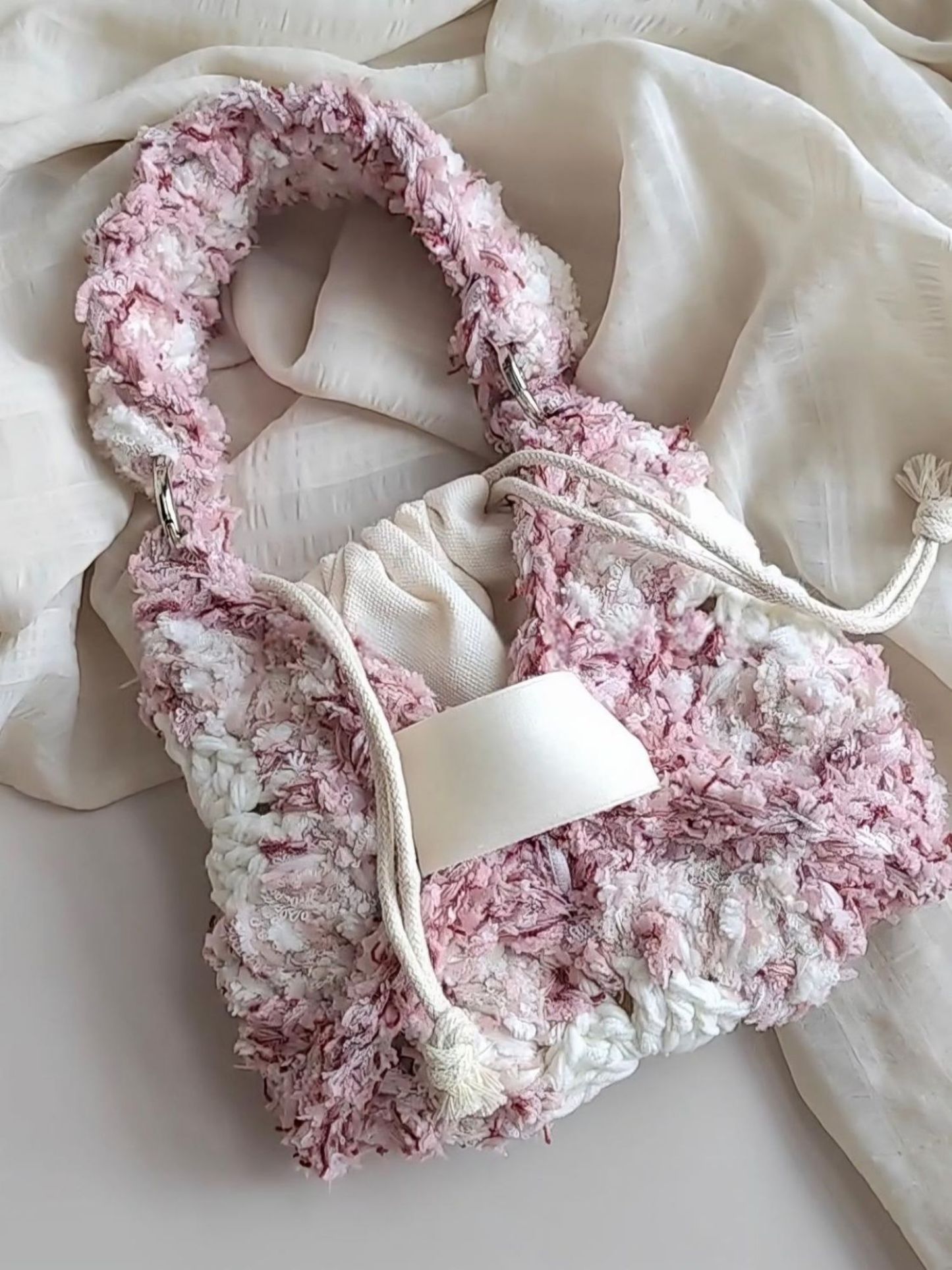 Hand Mixed Thread Square Bag DIY Material Pack Hand Knitted Crocheted Birthday Valentine's Day Gift Original-HOOKSTH