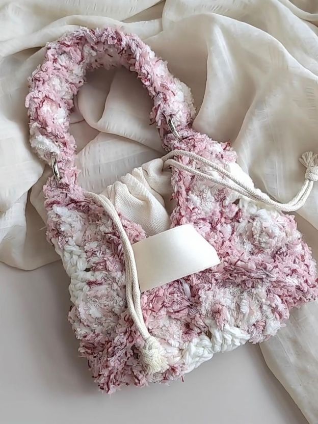 Hand Mixed Thread Square Bag DIY Material Pack Hand Knitted Crocheted Birthday Valentine's Day Gift Original-HOOKSTH