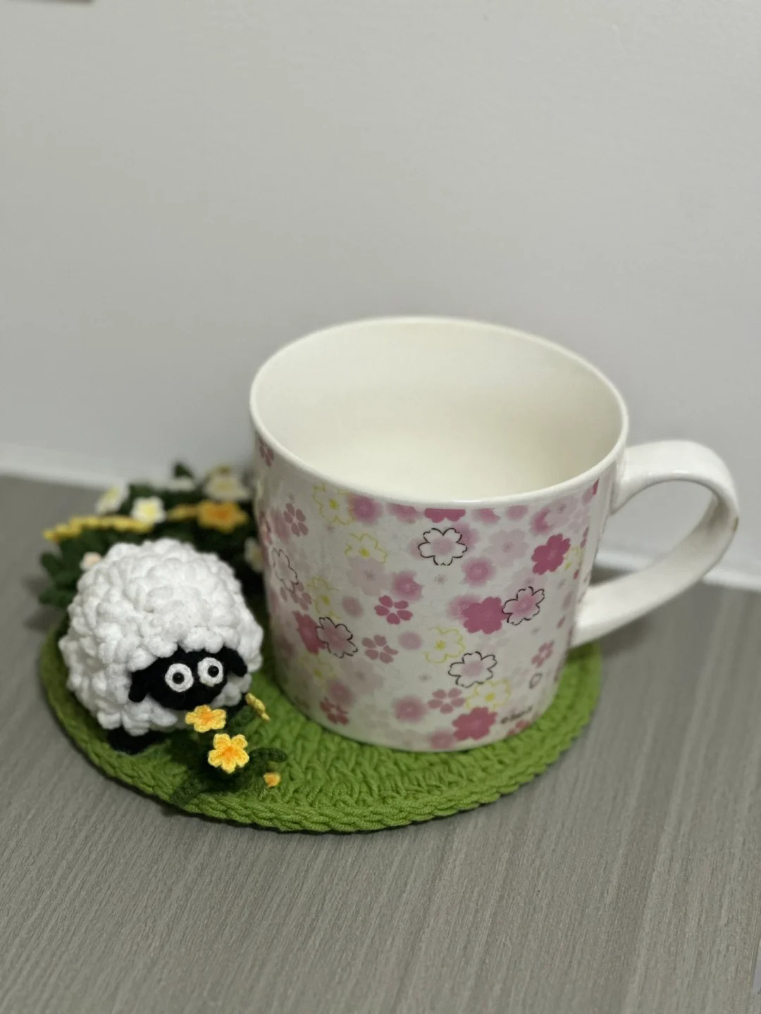 Shaun the Sheep | Handmade Crochet Coaster