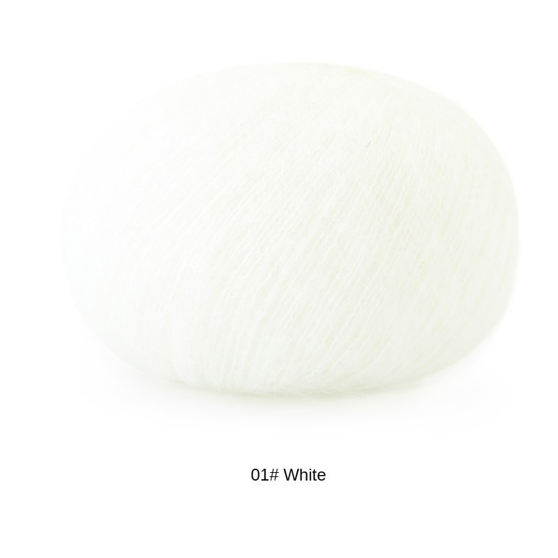 Phantom bright silk mohair hand-woven gift crochet rod hat scarf sweater handmade gift diy clothes bag-HOOKSTH