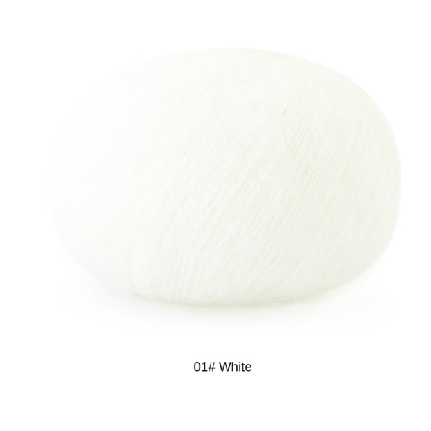 Phantom bright silk mohair hand-woven gift crochet rod hat scarf sweater handmade gift diy clothes bag-HOOKSTH