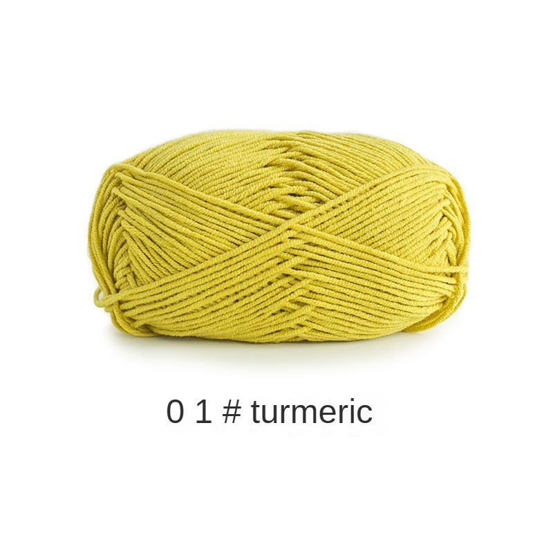 Orange Yellow Brown 4-ply combed Cotton &  Acrylic hand knitting yarn 50g hand-woven gift crochet rod hat scarf sweater handmade gift-HOOKSTH