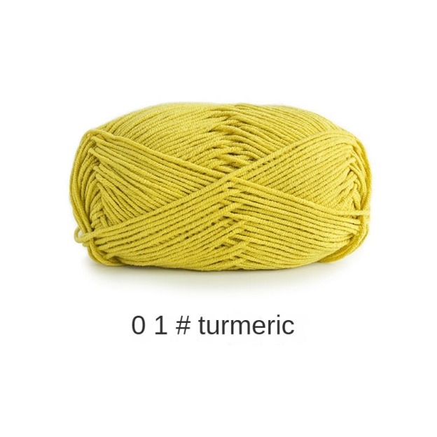 Orange Yellow Brown 4-ply combed Cotton &  Acrylic hand knitting yarn 50g hand-woven gift crochet rod hat scarf sweater handmade gift-HOOKSTH