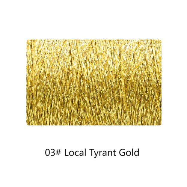 Gold yarn hand-woven gift crochet rod hat scarf sweater handmade gift diy clothes bag-HOOKSTH
