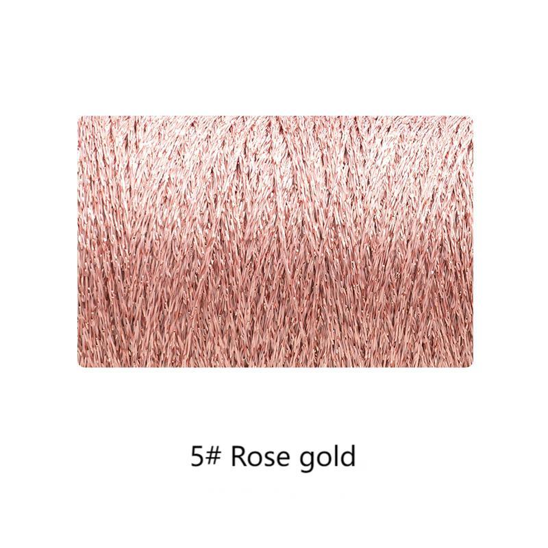 Gold yarn hand-woven gift crochet rod hat scarf sweater handmade gift diy clothes bag-HOOKSTH