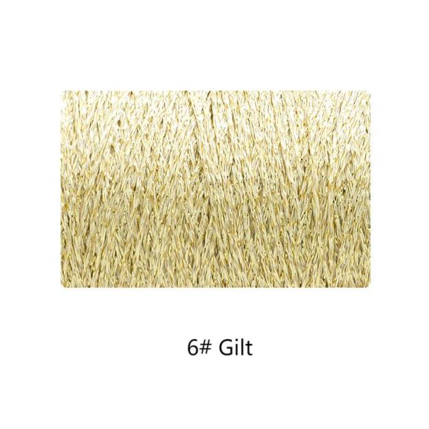 Gold yarn hand-woven gift crochet rod hat scarf sweater handmade gift diy clothes bag-HOOKSTH