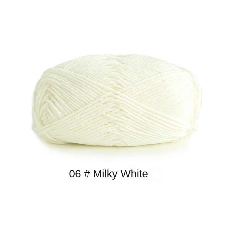 4-ply combed Cotton &  Acrylic hand knitting yarn 50g hand-woven gift crochet rod hat scarf sweater handmade gift-HOOKSTH