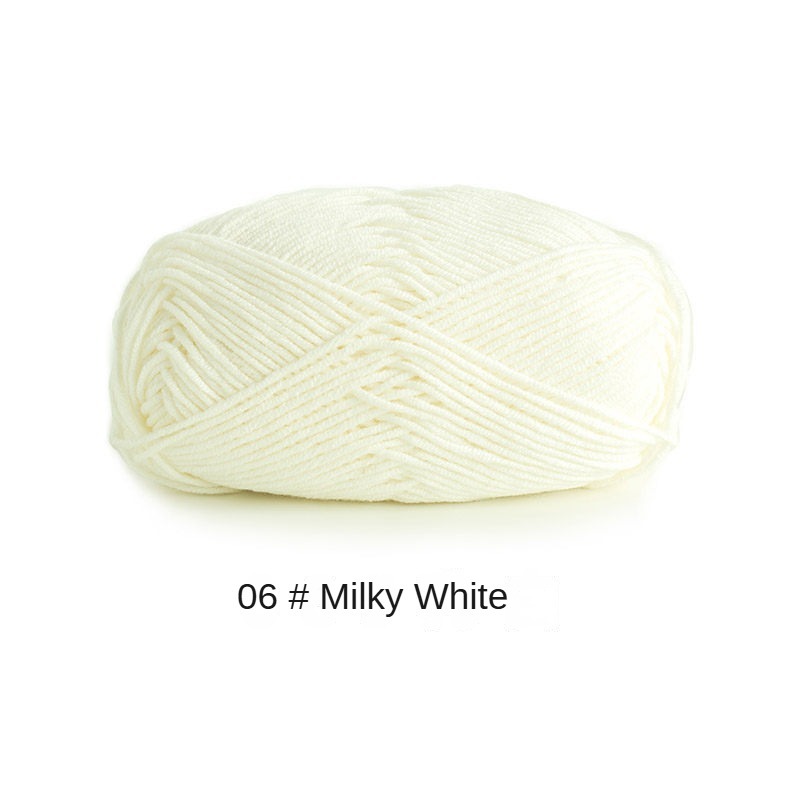 4-ply combed Cotton &  Acrylic hand knitting yarn 50g hand-woven gift crochet rod hat scarf sweater handmade gift-HOOKSTH