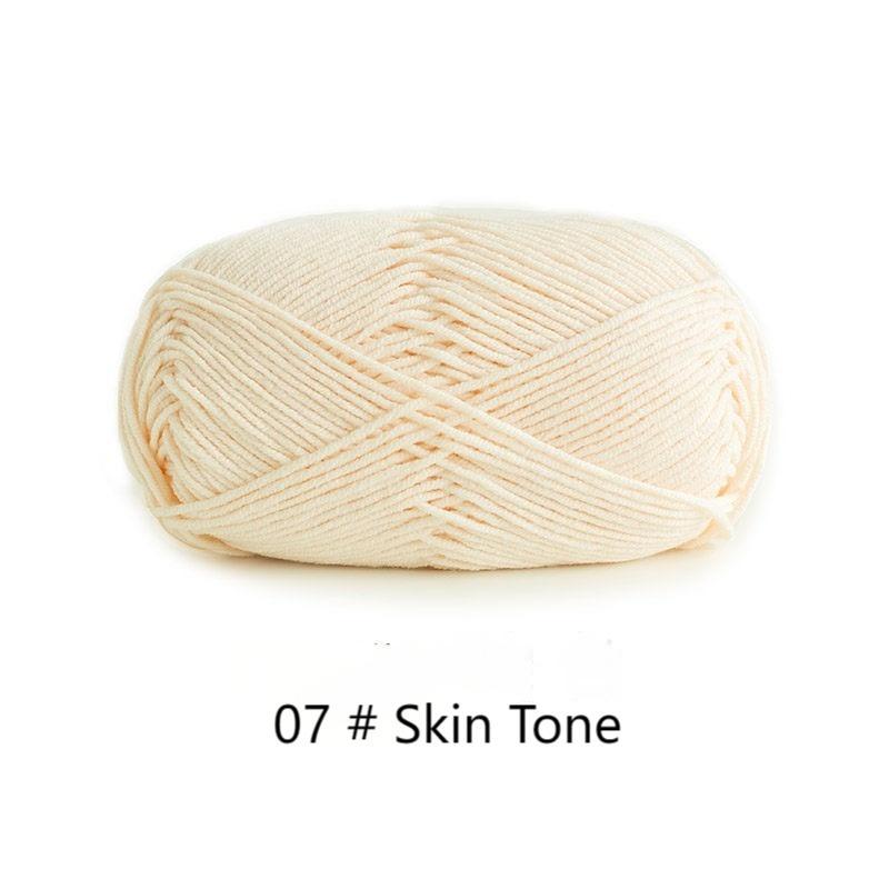 Orange Yellow Brown 4-ply combed Cotton &  Acrylic hand knitting yarn 50g hand-woven gift crochet rod hat scarf sweater handmade gift-HOOKSTH