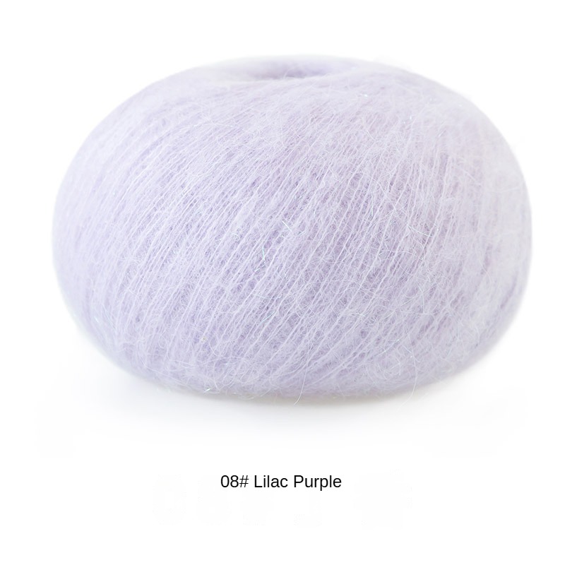 Phantom bright silk mohair hand-woven gift crochet rod hat scarf sweater handmade gift diy clothes bag-HOOKSTH