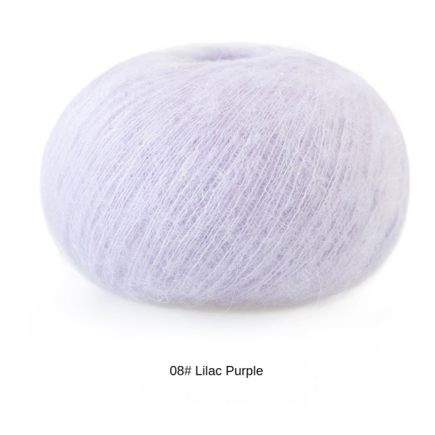 Phantom bright silk mohair hand-woven gift crochet rod hat scarf sweater handmade gift diy clothes bag-HOOKSTH