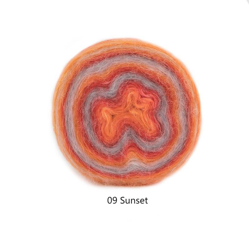 Impression sunrise wool cotton yarn hand-woven gift crochet rod hat scarf sweater handmade gift diy clothes bag-HOOKSTH