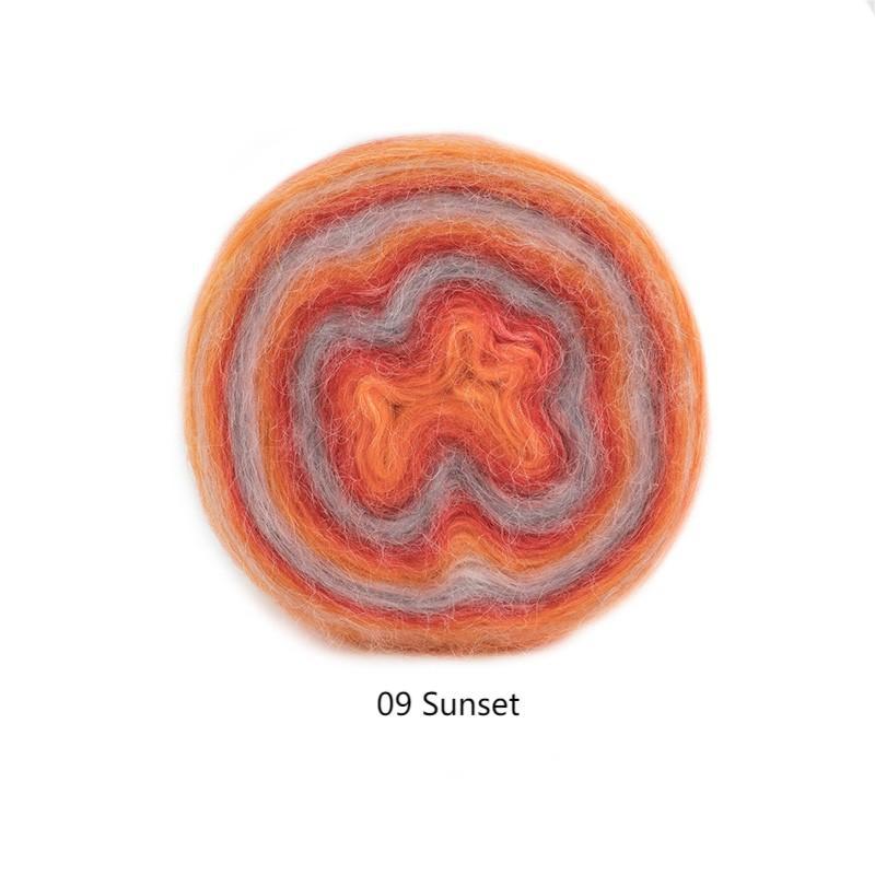 Impression sunrise wool cotton yarn hand-woven gift crochet rod hat scarf sweater handmade gift diy clothes bag-HOOKSTH