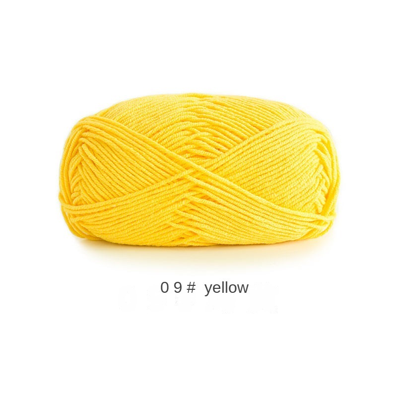 Orange Yellow Brown 4-ply combed Cotton &  Acrylic hand knitting yarn 50g hand-woven gift crochet rod hat scarf sweater handmade gift-HOOKSTH