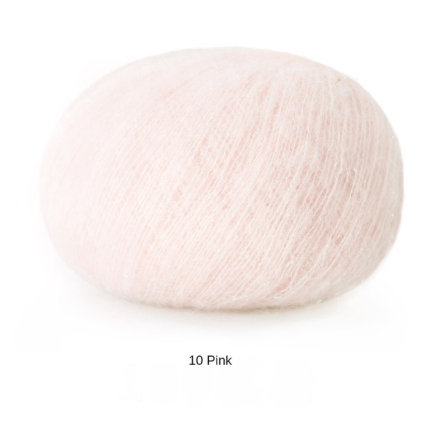 Phantom bright silk mohair hand-woven gift crochet rod hat scarf sweater handmade gift diy clothes bag-HOOKSTH