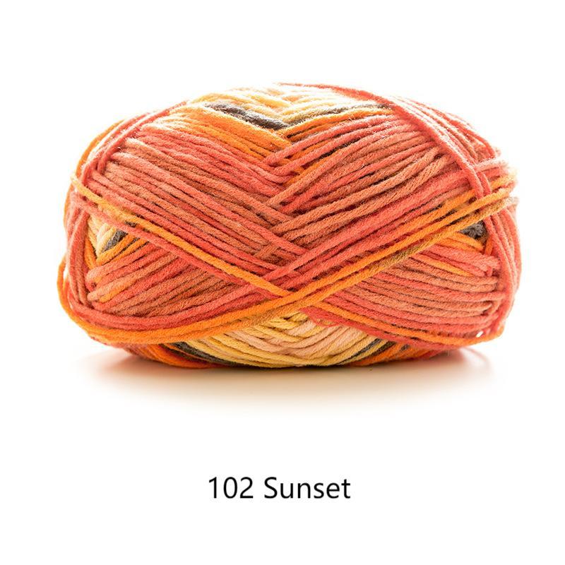 Hand knitting dying yarn hand-woven gift crochet rod hat scarf sweater handmade gift diy clothes bag-HOOKSTH