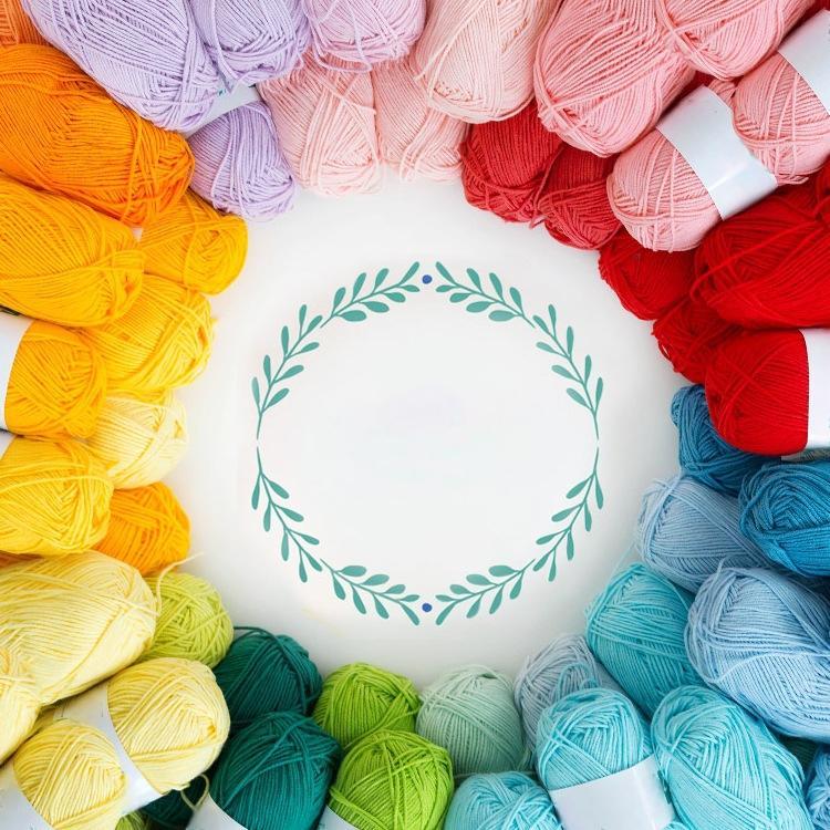 4-ply combed Cotton &  Acrylic hand knitting yarn 50g hand-woven gift crochet rod hat scarf sweater handmade gift-HOOKSTH