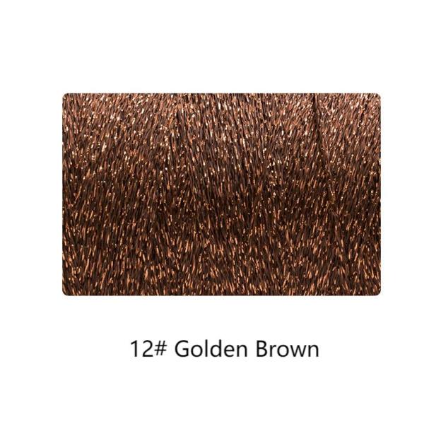 Gold yarn hand-woven gift crochet rod hat scarf sweater handmade gift diy clothes bag-HOOKSTH